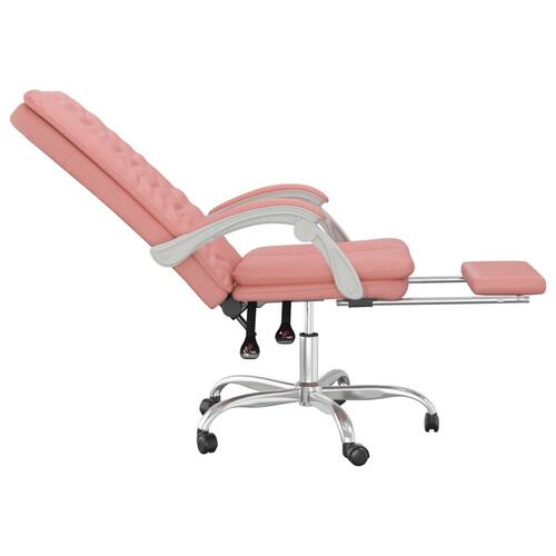 Kontorstol kunstlæder pink