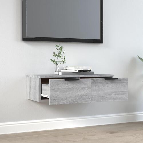 Vægskab 68x30x20 cm konstrueret træ grå sonoma-eg
