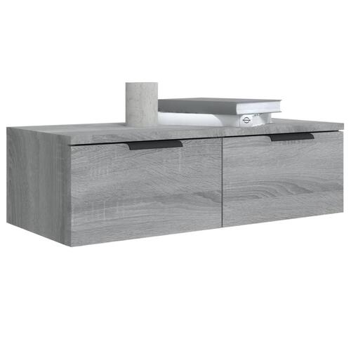Vægskab 68x30x20 cm konstrueret træ grå sonoma-eg
