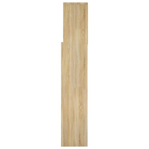 Sengegavl med opbevaring 160x19x103,5 cm sonoma-eg