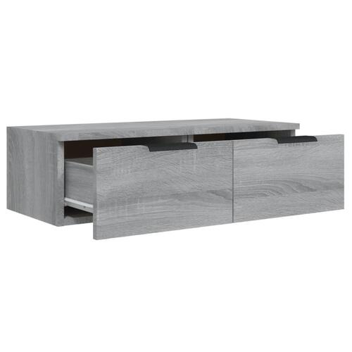 Vægskab 68x30x20 cm konstrueret træ grå sonoma-eg