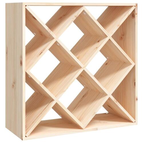 Vinreol 62x25x62 cm massivt fyrretræ