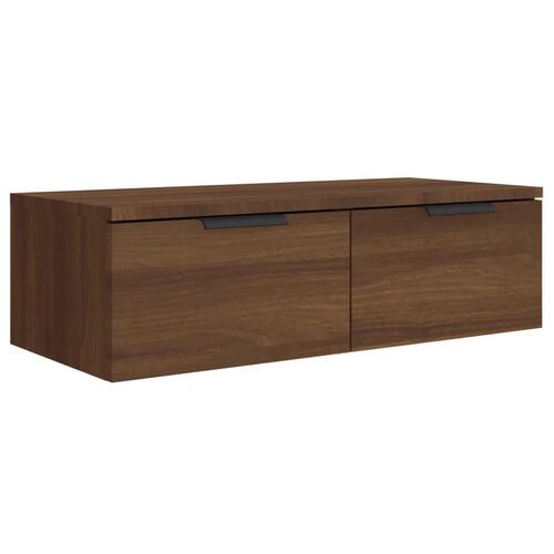 Vægskab 68x30x20 cm konstrueret træ brun egetræsfarve