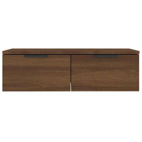 Vægskab 68x30x20 cm konstrueret træ brun egetræsfarve