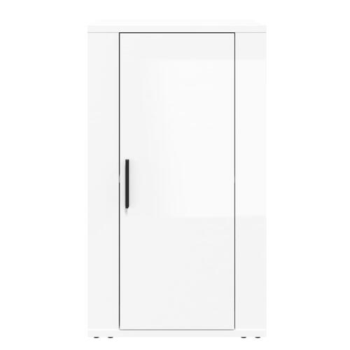 Skænk 40x33x70 cm konstrueret træ hvid højglans