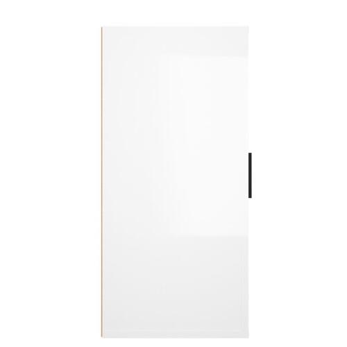 Skænk 40x33x70 cm konstrueret træ hvid højglans