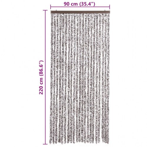 Insektgardin 90 × 220 cm - brun og beige chenille