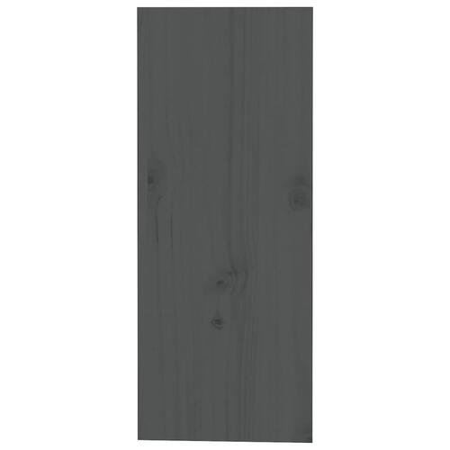 Vinreol 62x25x62 cm massivt fyrretræ grå