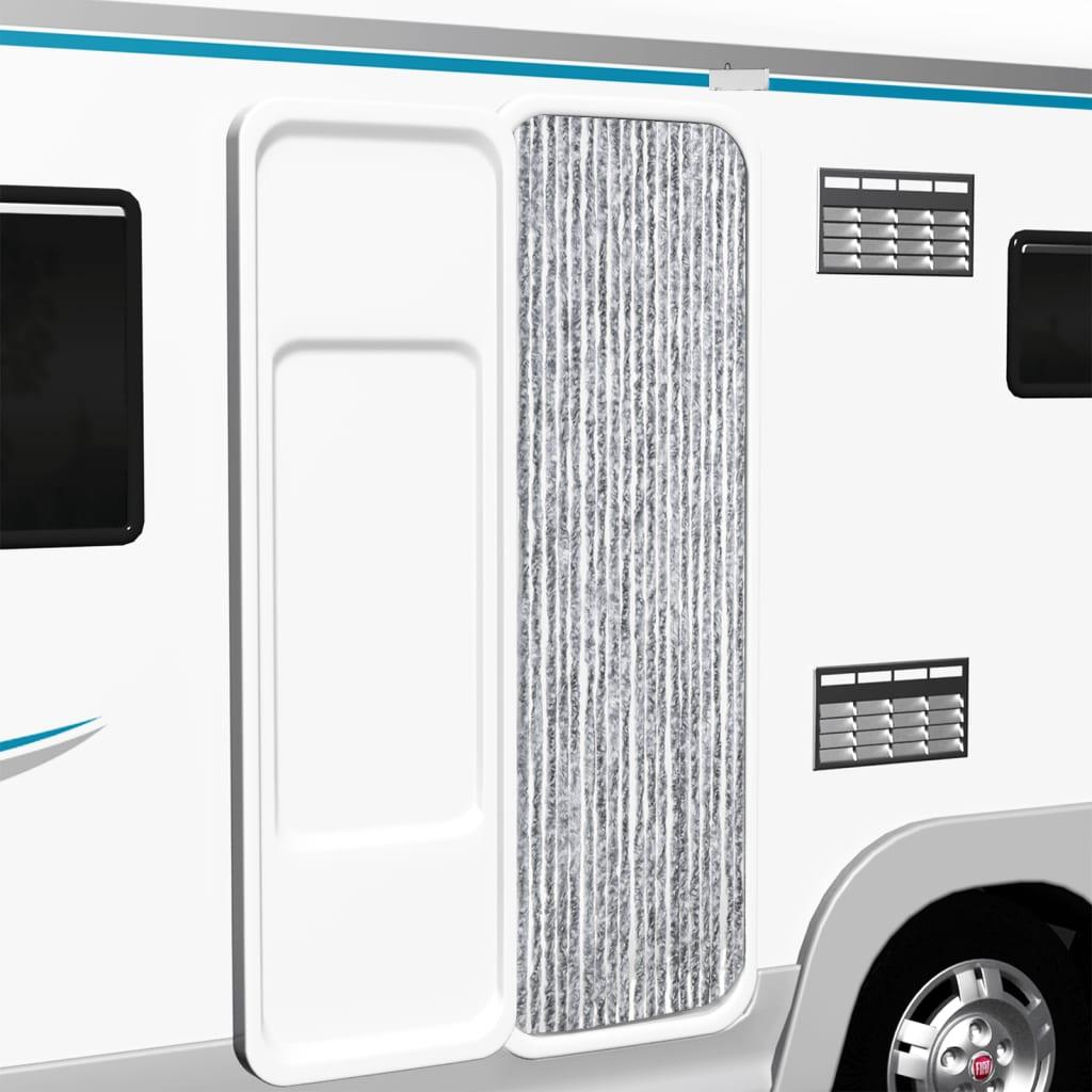 Insektgardin 56 x 185 cm hvid og grå billede