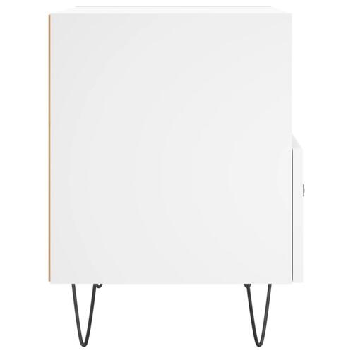 Sengeborde 2 stk. 40x35x47,5 cm konstrueret træ hvid