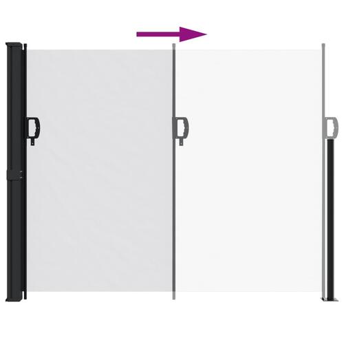 Sammenrullelig sidemarkise 160x500 cm hvid