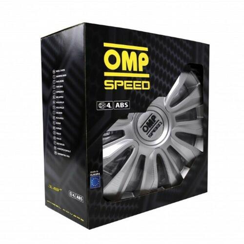 Hjulkapsel OMP Magnum Speed Sølvfarvet 16" (4 uds)