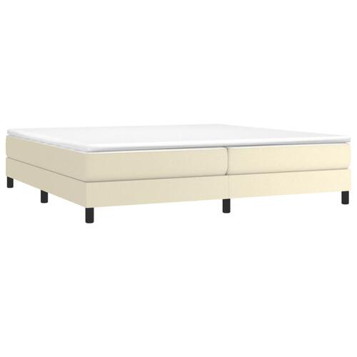 Sengeramme 200x200 cm kunstlæder cremefarvet