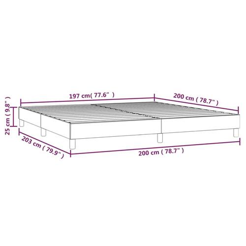 Sengeramme 200x200 cm kunstlæder cremefarvet