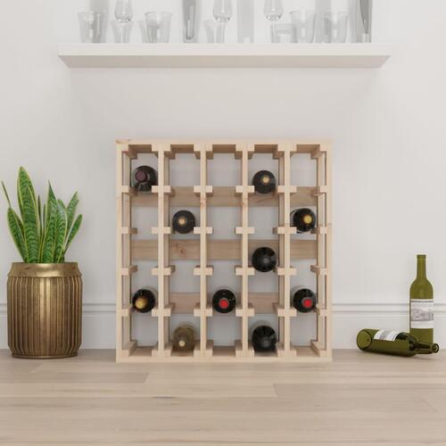 Vinreol 58,5x33x60,5 cm massivt fyrretræ