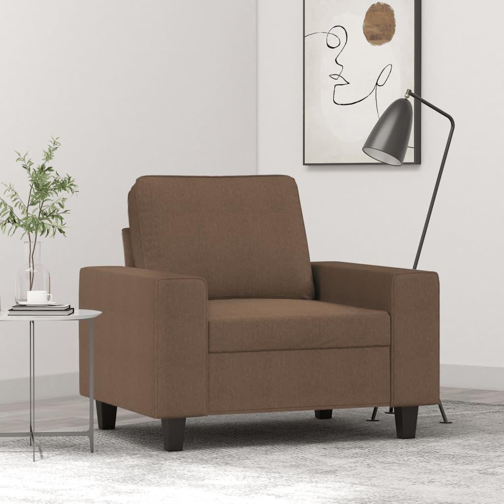 Lænestol 60 cm stof brun
