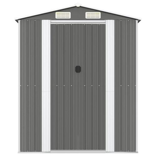 Haveskur 192x274x223 cm galvaniseret stål lysegrå