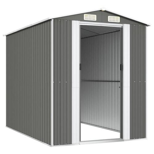 Haveskur 192x274x223 cm galvaniseret stål lysegrå
