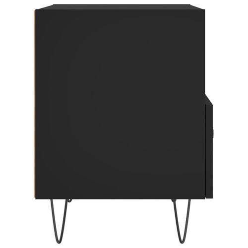 Sengeborde 2 stk. 40x35x47,5 cm konstrueret træ sort