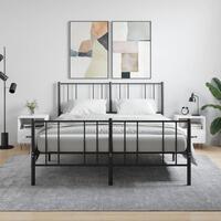 Sengeborde 2 stk. 40x35x47,5 cm konstrueret træ hvid højglans