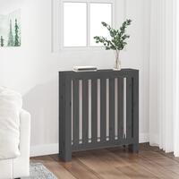 Radiatorskjuler 79,5x19x84 cm massivt fyrretræ grå
