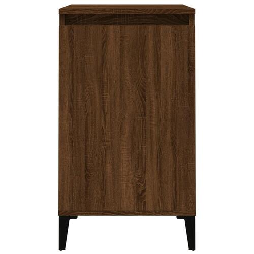 Sengeborde 2 stk. 40x35x70 cm konstrueret træ brun egetræsfarve