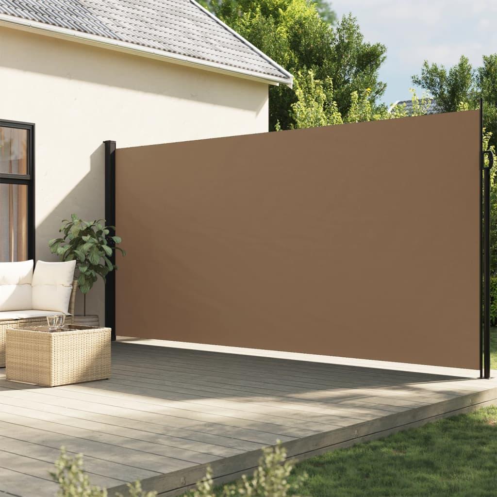 Sammenrullelig sidemarkise 200x500 cm gråbrun