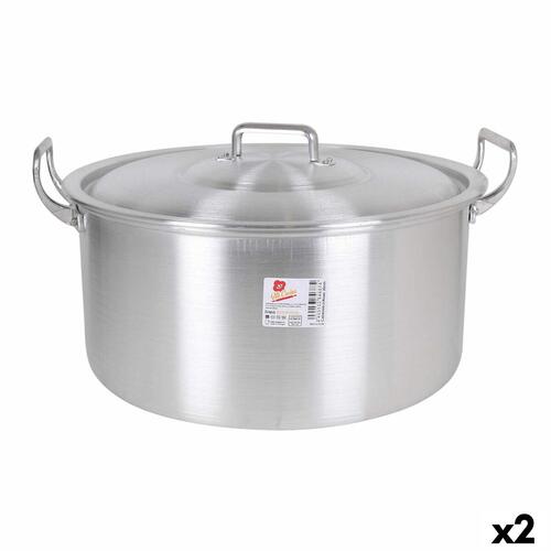 Gryde Med Låg Aluminium 44 x 39 x 21 cm (2 enheder)