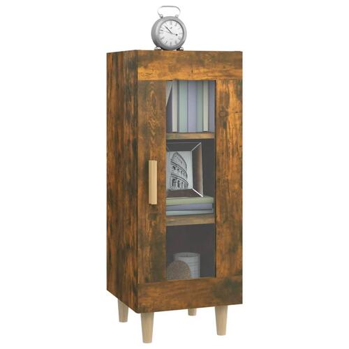 Skænk 34,5x34x90 cm konstrueret træ røget egetræsfarve