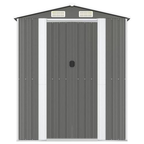 Haveskur 192x440x223 cm galvaniseret stål lysegrå