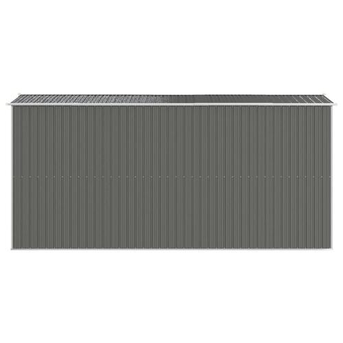 Haveskur 192x440x223 cm galvaniseret stål lysegrå
