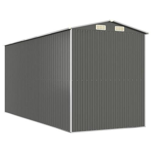 Haveskur 192x440x223 cm galvaniseret stål lysegrå