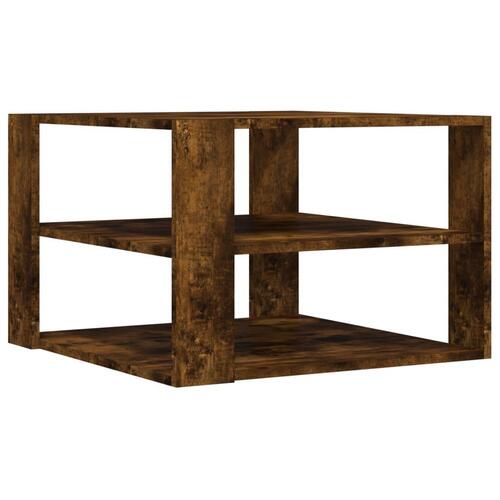 Sofabord 59,5x59,5x40 cm konstrueret træ røget egetræsfarve