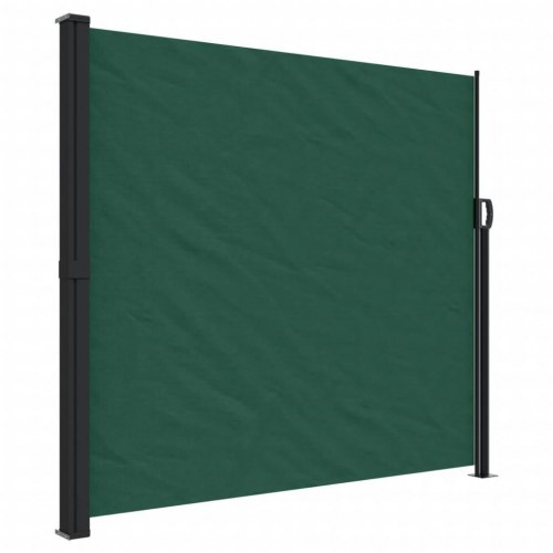Sammenrullelig sidemarkise 180 × 500 cm - mørkegrøn