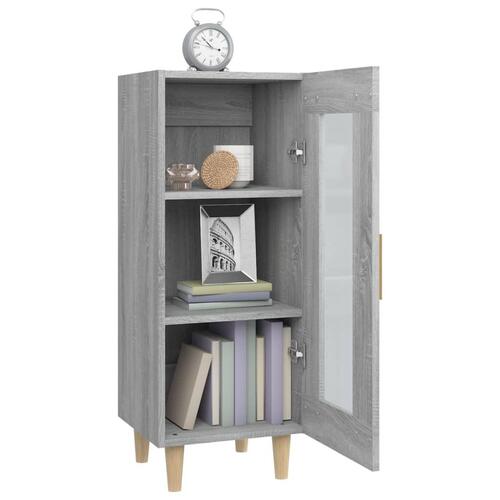 Skænk 34,5x34x90 cm konstrueret træ grå sonoma-eg