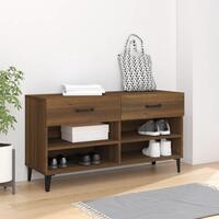 Skoreol 102x35x55 cm konstrueret træ brun egetræsfarve