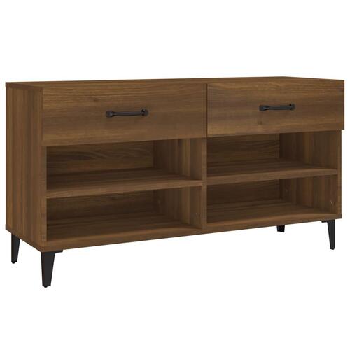 Skoreol 102x35x55 cm konstrueret træ brun egetræsfarve