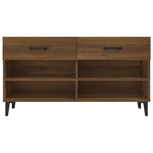 Skoreol 102x35x55 cm konstrueret træ brun egetræsfarve