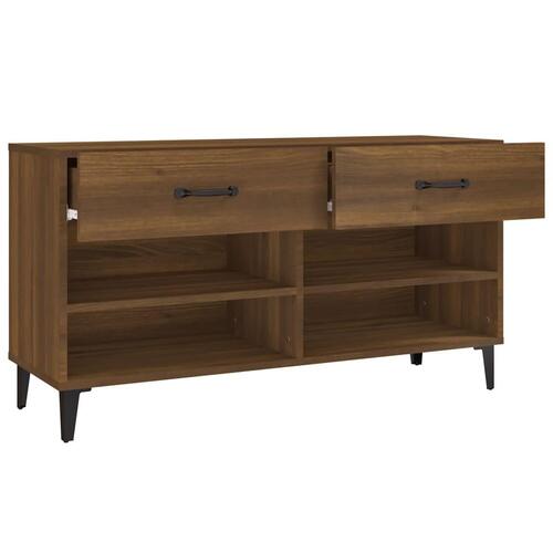 Skoreol 102x35x55 cm konstrueret træ brun egetræsfarve