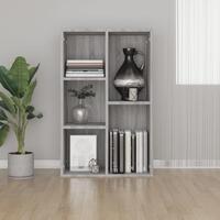 Bogreol/skænk 50x25x80 cm konstrueret træ grå sonoma-eg