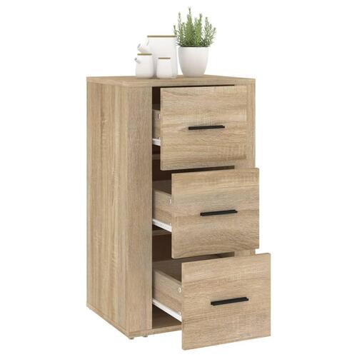 Skænk 40x33x70 cm konstrueret træ sonoma-eg