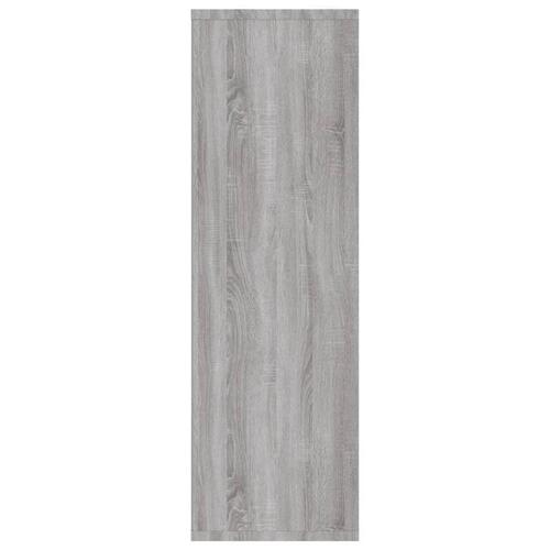 Bogreol/skænk 50x25x80 cm konstrueret træ grå sonoma-eg