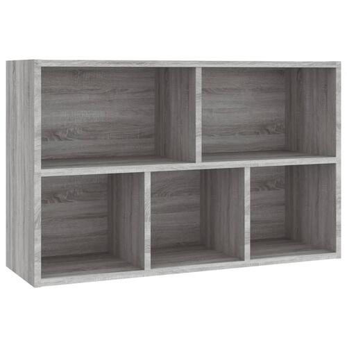 Bogreol/skænk 50x25x80 cm konstrueret træ grå sonoma-eg