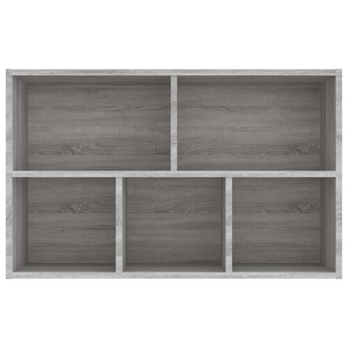 Bogreol/skænk 50x25x80 cm konstrueret træ grå sonoma-eg