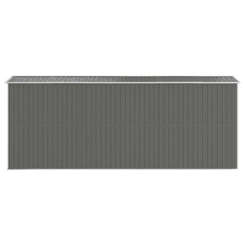 Haveskur 192x523x223 cm galvaniseret stål lysegrå