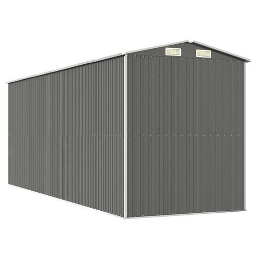 Haveskur 192x523x223 cm galvaniseret stål lysegrå