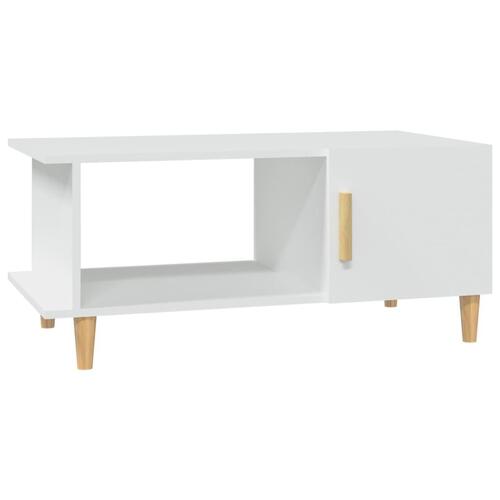 Sofabord 90x50x40 cm konstrueret træ hvid