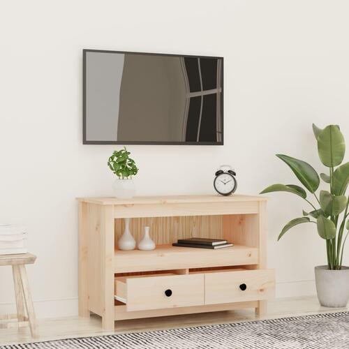 Tv-bord 79x35x52 cm massivt fyrretræ