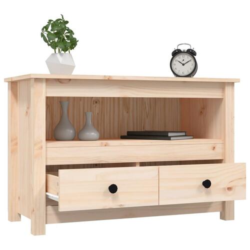 Tv-bord 79x35x52 cm massivt fyrretræ