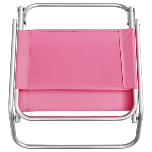 Foldbare strandstole 2 stk. stof pink